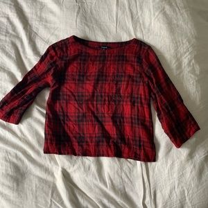 Madewell Plaid Blouse with front pocket